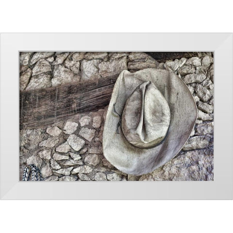 Cowboy Hats I White Modern Wood Framed Art Print by Mahan, Kathy