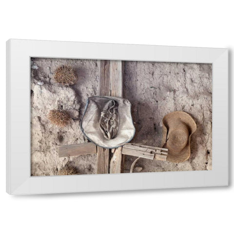 Cowboy Hats II White Modern Wood Framed Art Print by Mahan, Kathy