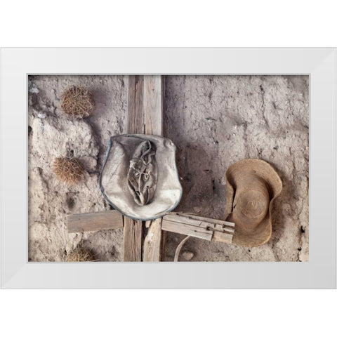 Cowboy Hats II White Modern Wood Framed Art Print by Mahan, Kathy