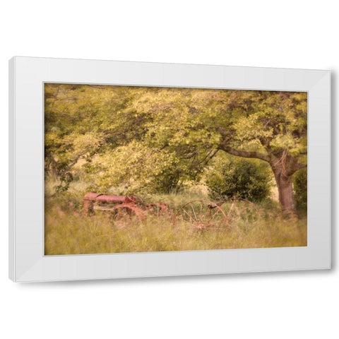 Old Tractor I White Modern Wood Framed Art Print by Mahan, Kathy