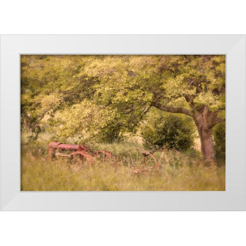 Old Tractor I White Modern Wood Framed Art Print by Mahan, Kathy