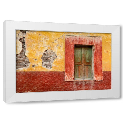 Colorful Window White Modern Wood Framed Art Print by Mahan, Kathy