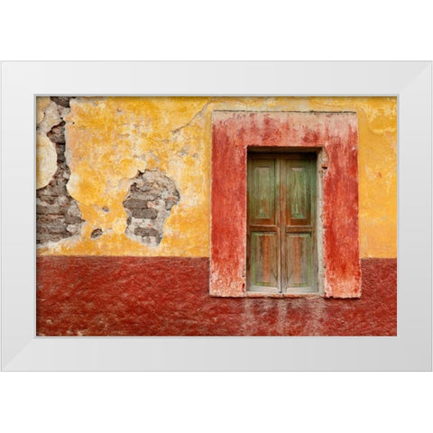 Colorful Window White Modern Wood Framed Art Print by Mahan, Kathy