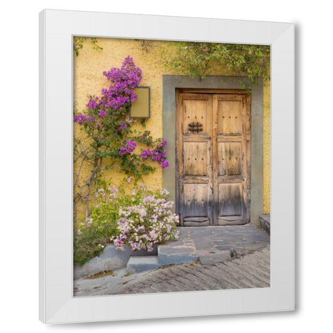 Doorway in Mexico I White Modern Wood Framed Art Print by Mahan, Kathy