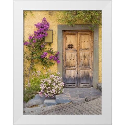 Doorway in Mexico I White Modern Wood Framed Art Print by Mahan, Kathy