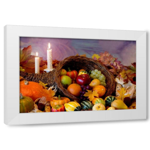 Cornucopia I White Modern Wood Framed Art Print by Mahan, Kathy