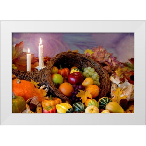 Cornucopia I White Modern Wood Framed Art Print by Mahan, Kathy