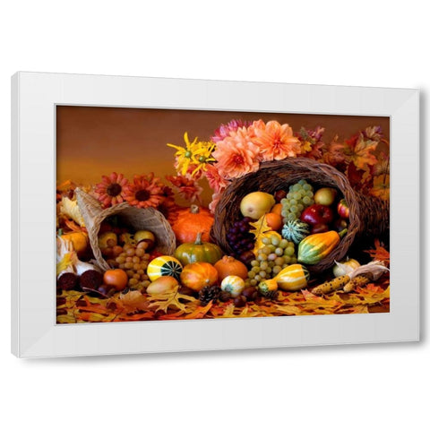 Cornucopia II White Modern Wood Framed Art Print by Mahan, Kathy