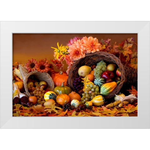Cornucopia II White Modern Wood Framed Art Print by Mahan, Kathy