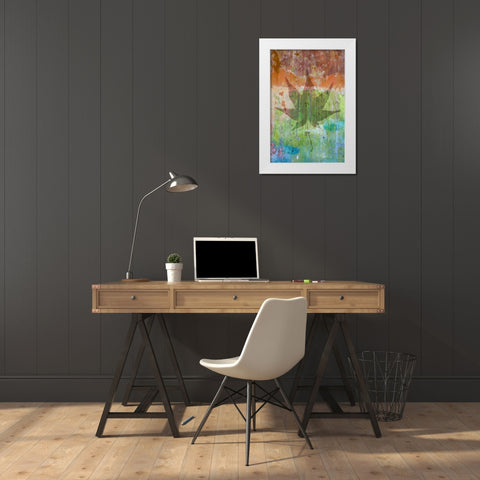 Maple Leaf I White Modern Wood Framed Art Print by Mahan, Kathy