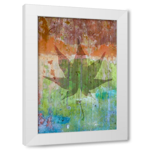 Maple Leaf I White Modern Wood Framed Art Print by Mahan, Kathy