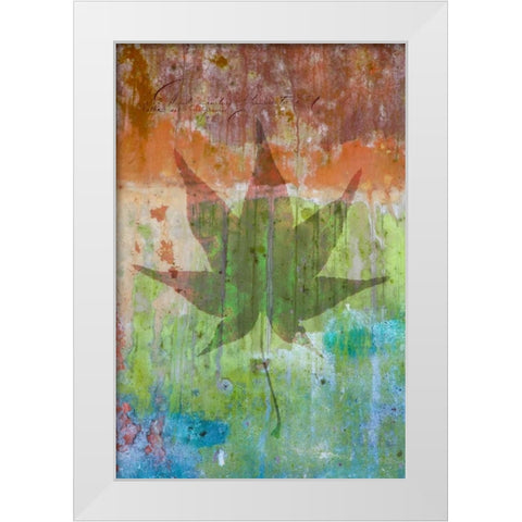 Maple Leaf I White Modern Wood Framed Art Print by Mahan, Kathy