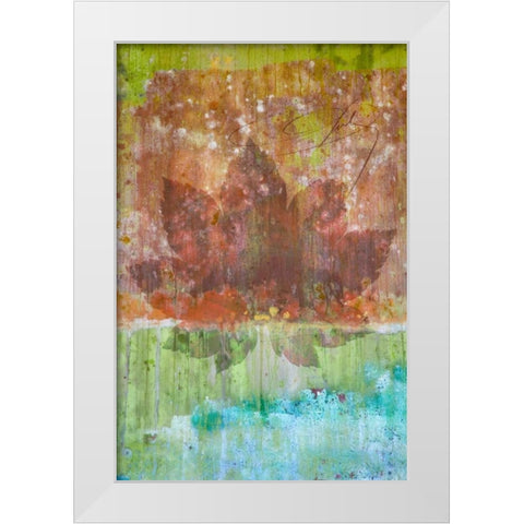 Maple Leaf II White Modern Wood Framed Art Print by Mahan, Kathy