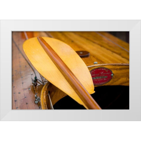 Rowboat Oar I White Modern Wood Framed Art Print by Mahan, Kathy