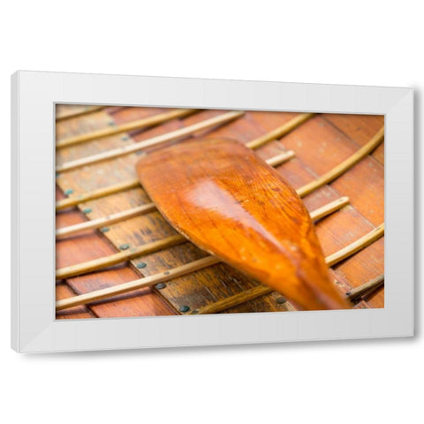 Rowboat Oar II White Modern Wood Framed Art Print by Mahan, Kathy