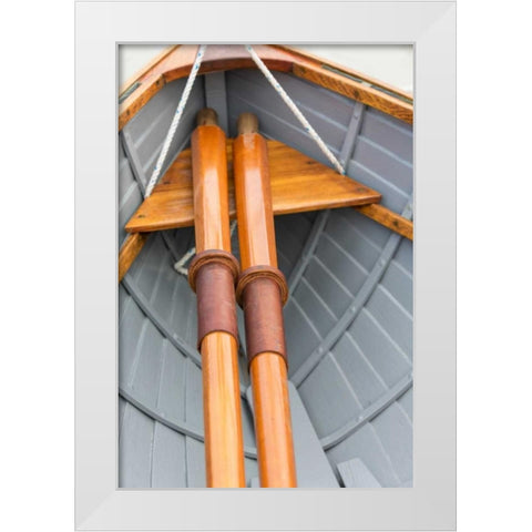 On the Boat III White Modern Wood Framed Art Print by Mahan, Kathy
