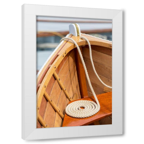 On the Boat IV White Modern Wood Framed Art Print by Mahan, Kathy