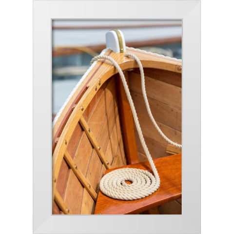 On the Boat IV White Modern Wood Framed Art Print by Mahan, Kathy