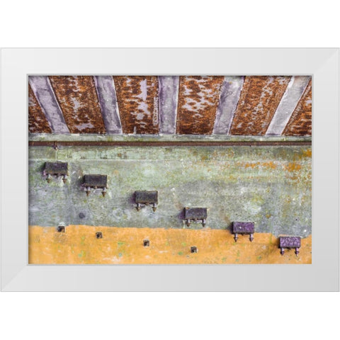 Abstract Paint IV White Modern Wood Framed Art Print by Mahan, Kathy