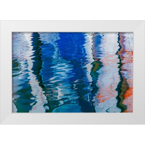 Abstract Reflections I White Modern Wood Framed Art Print by Mahan, Kathy