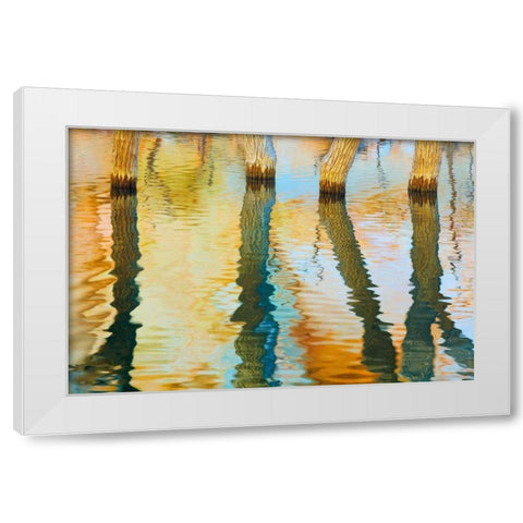 Lake Powell Reflections III White Modern Wood Framed Art Print by Mahan, Kathy