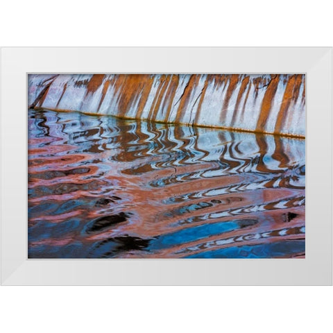 Boat Wake I White Modern Wood Framed Art Print by Mahan, Kathy
