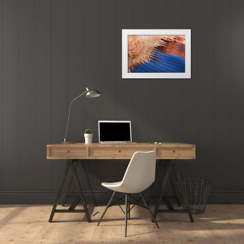 Boat Wake II White Modern Wood Framed Art Print by Mahan, Kathy