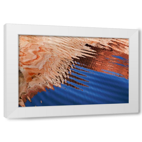 Boat Wake II White Modern Wood Framed Art Print by Mahan, Kathy