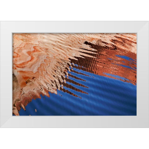Boat Wake II White Modern Wood Framed Art Print by Mahan, Kathy