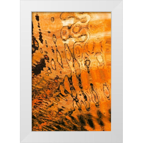 Golden Reflection I White Modern Wood Framed Art Print by Mahan, Kathy