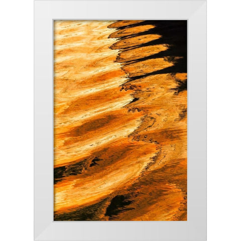 Golden Reflection II White Modern Wood Framed Art Print by Mahan, Kathy
