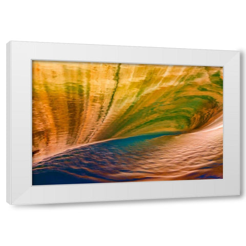 Wake Patterns I White Modern Wood Framed Art Print by Mahan, Kathy