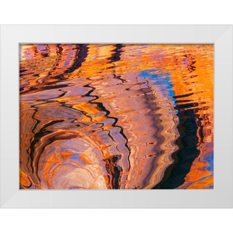 Ripples of Color I White Modern Wood Framed Art Print by Mahan, Kathy