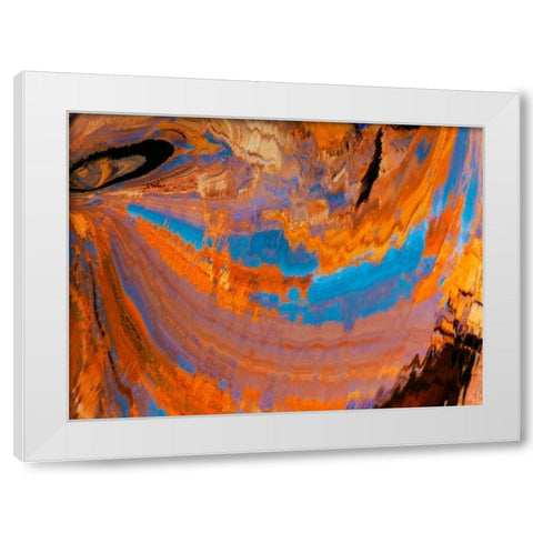 Ripples of Color II White Modern Wood Framed Art Print by Mahan, Kathy