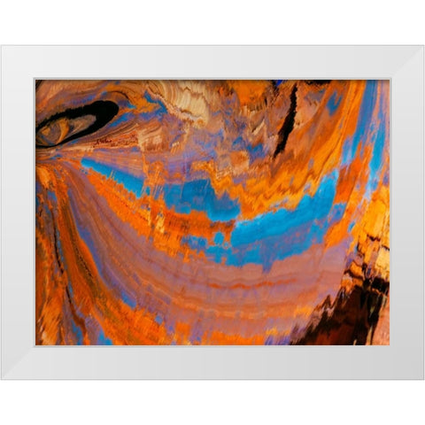 Ripples of Color II White Modern Wood Framed Art Print by Mahan, Kathy