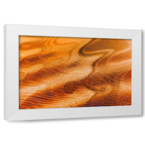 Golden Water II White Modern Wood Framed Art Print by Mahan, Kathy