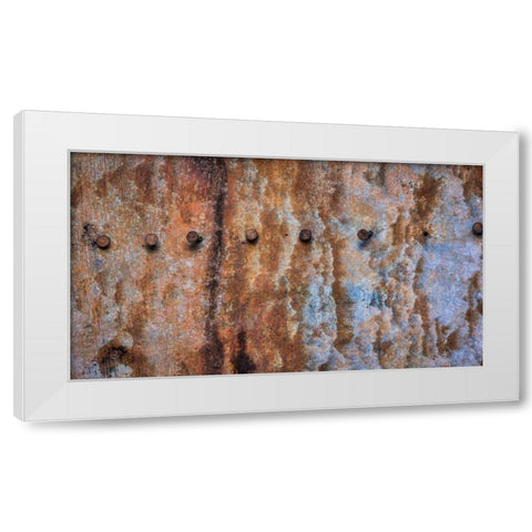 Corroded Metal II White Modern Wood Framed Art Print by Mahan, Kathy