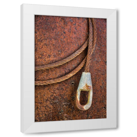 Rusty Metal I White Modern Wood Framed Art Print by Mahan, Kathy