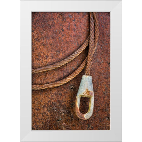 Rusty Metal I White Modern Wood Framed Art Print by Mahan, Kathy