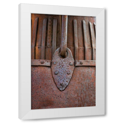 Rusty Metal II White Modern Wood Framed Art Print by Mahan, Kathy