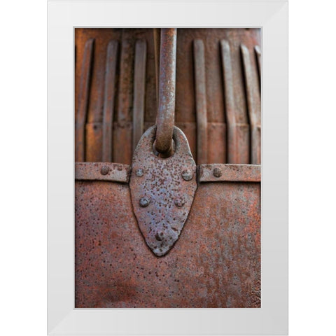 Rusty Metal II White Modern Wood Framed Art Print by Mahan, Kathy