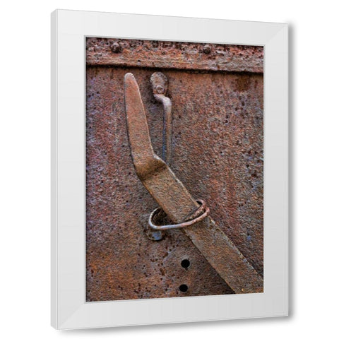 Rusty Metal III White Modern Wood Framed Art Print by Mahan, Kathy