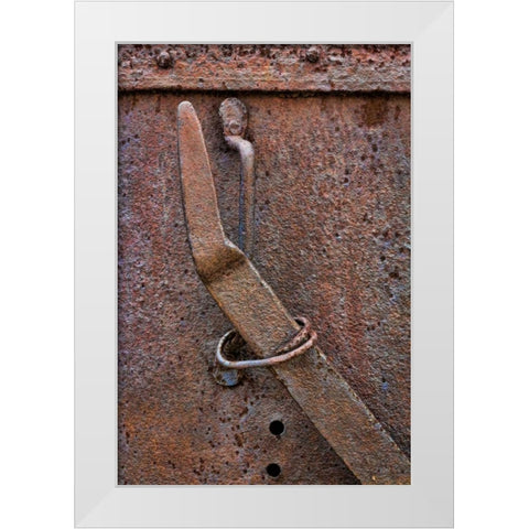 Rusty Metal III White Modern Wood Framed Art Print by Mahan, Kathy