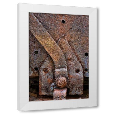 Rusty Metal IV White Modern Wood Framed Art Print by Mahan, Kathy