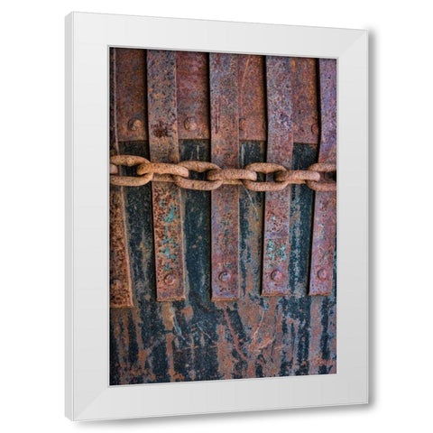 Rusty Metal VI White Modern Wood Framed Art Print by Mahan, Kathy