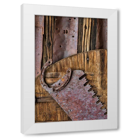 Vintage Tools II White Modern Wood Framed Art Print by Mahan, Kathy