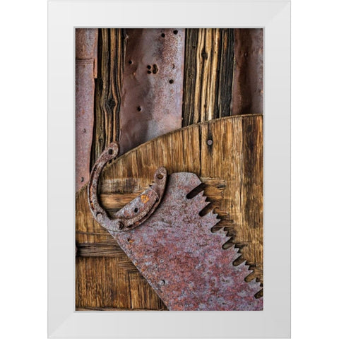 Vintage Tools II White Modern Wood Framed Art Print by Mahan, Kathy