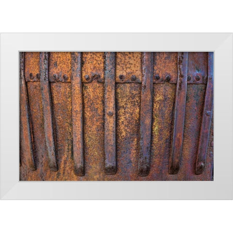 Mining Equipment I White Modern Wood Framed Art Print by Mahan, Kathy