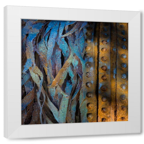 Metal Infusion I White Modern Wood Framed Art Print by Mahan, Kathy