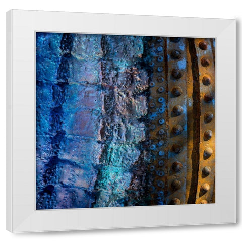 Metal Infusion III White Modern Wood Framed Art Print by Mahan, Kathy